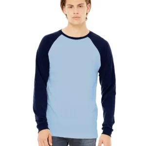 Bella + Canvas 3000C Men's Jersey Long-Sleeve Baseball T-Shirt