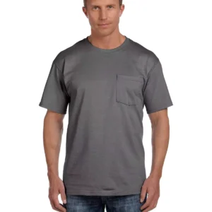 Fruit of the Loom 3931P Adult HD Cotton Pocket T-Shirt